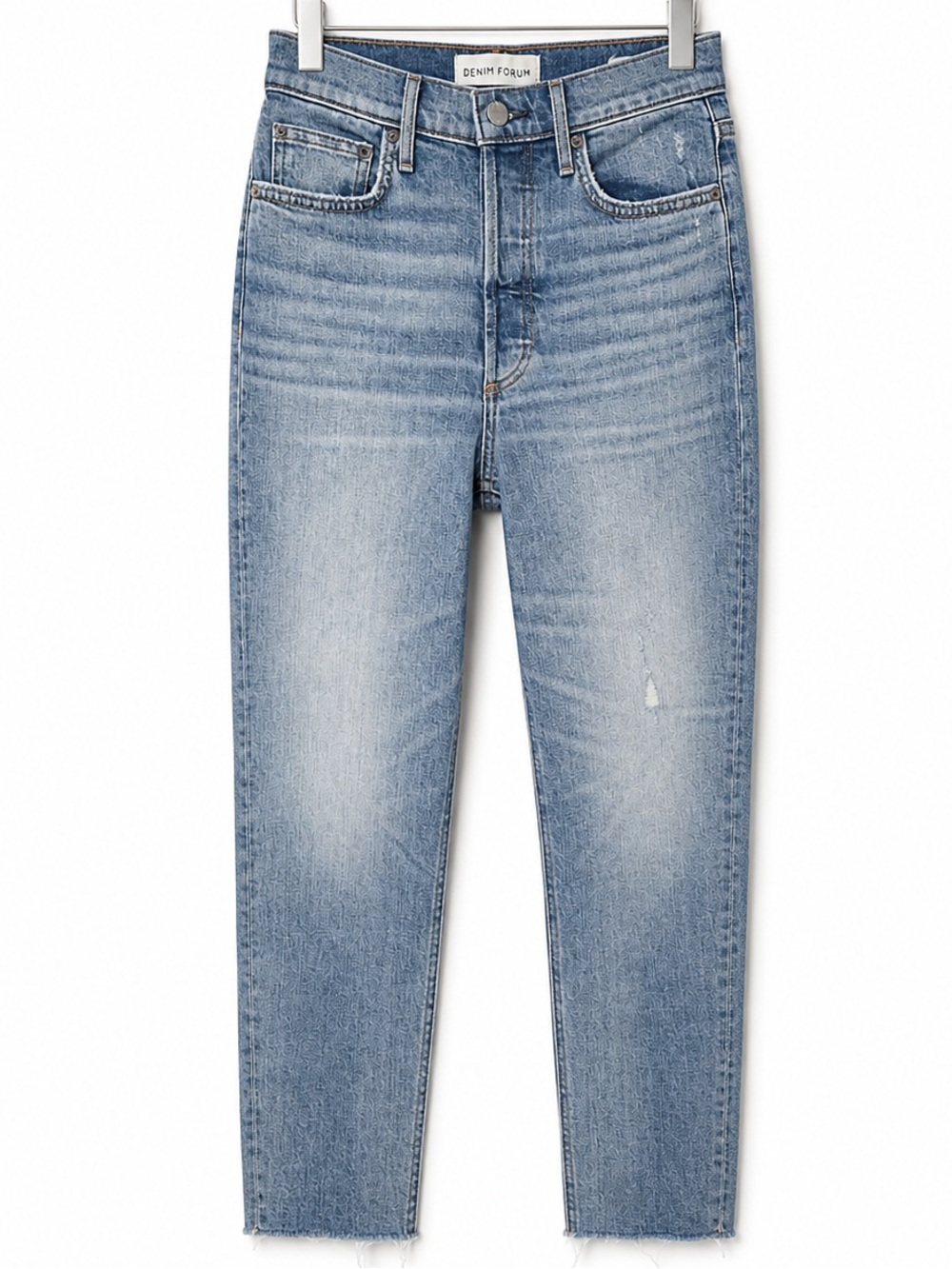 Aritzia Denim Forum Arlo Jeans Size 26 High Rise Straight Light Wash Raw Hem